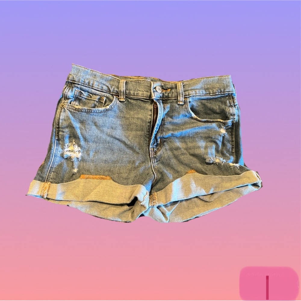 Size 4 Boyfriend Distressed Jean Shorts